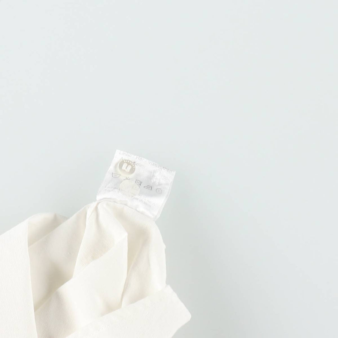 Lacoste long-sleeved cotton shirt, women's size L (approx.) cotton white type Vintage Second Hand