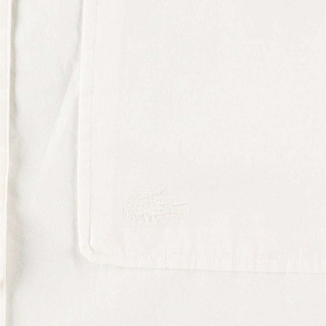 Lacoste long-sleeved cotton shirt, women's size L (approx.) cotton white type Vintage Second Hand