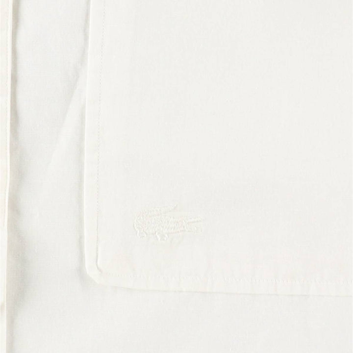 Lacoste long-sleeved cotton shirt, women's size L (approx.) cotton white type Vintage Second Hand