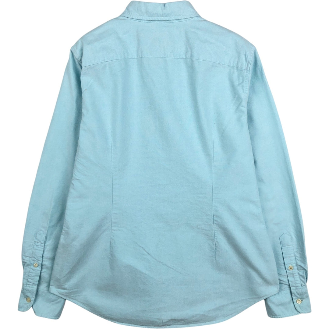 Ralph Lauren CUSTOM FIT long sleeve button down shirt, women's size L cotton Blue type light blue Vintage Second Hand