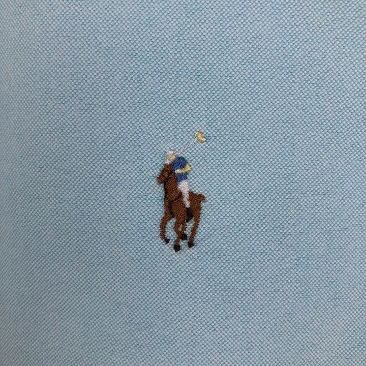 Ralph Lauren CUSTOM FIT long sleeve button down shirt, women's size L cotton Blue type light blue Vintage Second Hand
