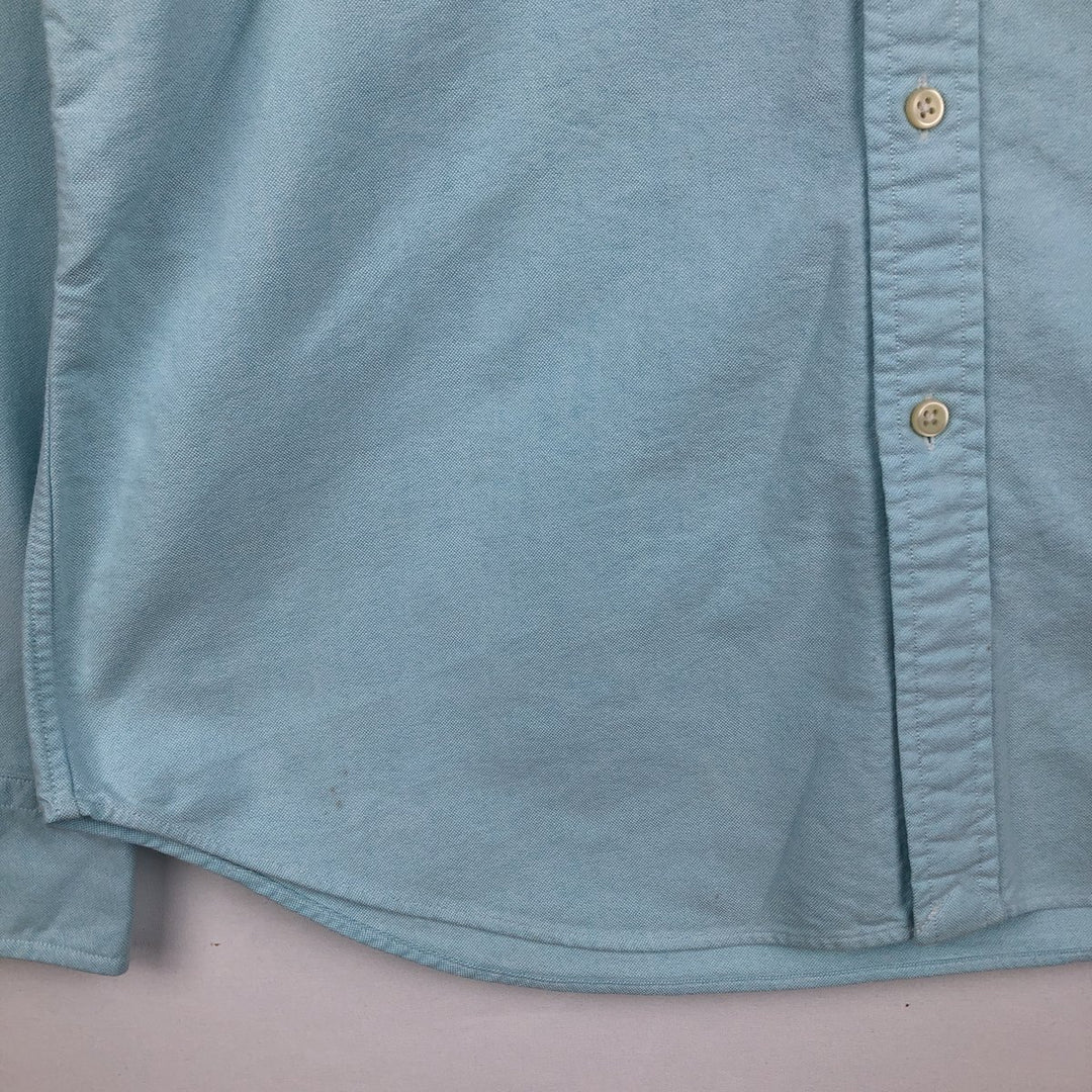 Ralph Lauren CUSTOM FIT long sleeve button down shirt, women's size L cotton Blue type light blue Vintage Second Hand