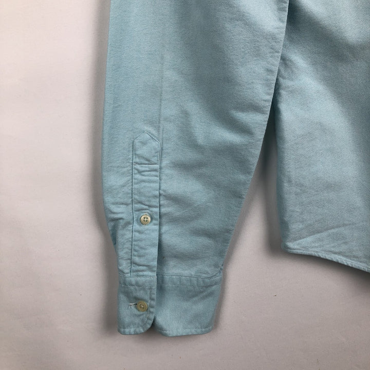 Ralph Lauren CUSTOM FIT long sleeve button down shirt, women's size L cotton Blue type light blue Vintage Second Hand