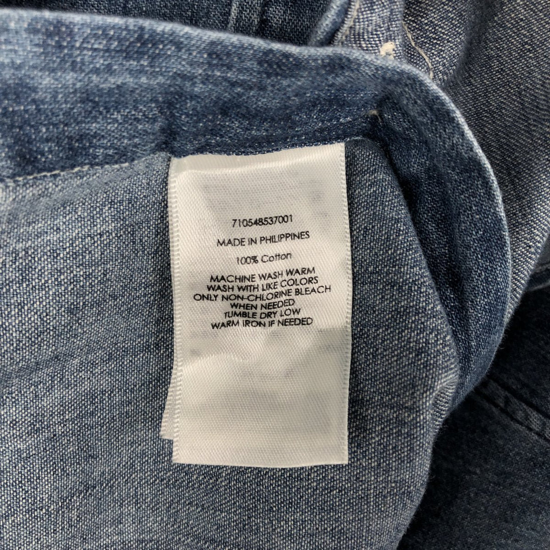 Ralph Lauren button-down long-sleeve chambray shirt, men's size S (approx.) cotton blue type Vintage Second Hand