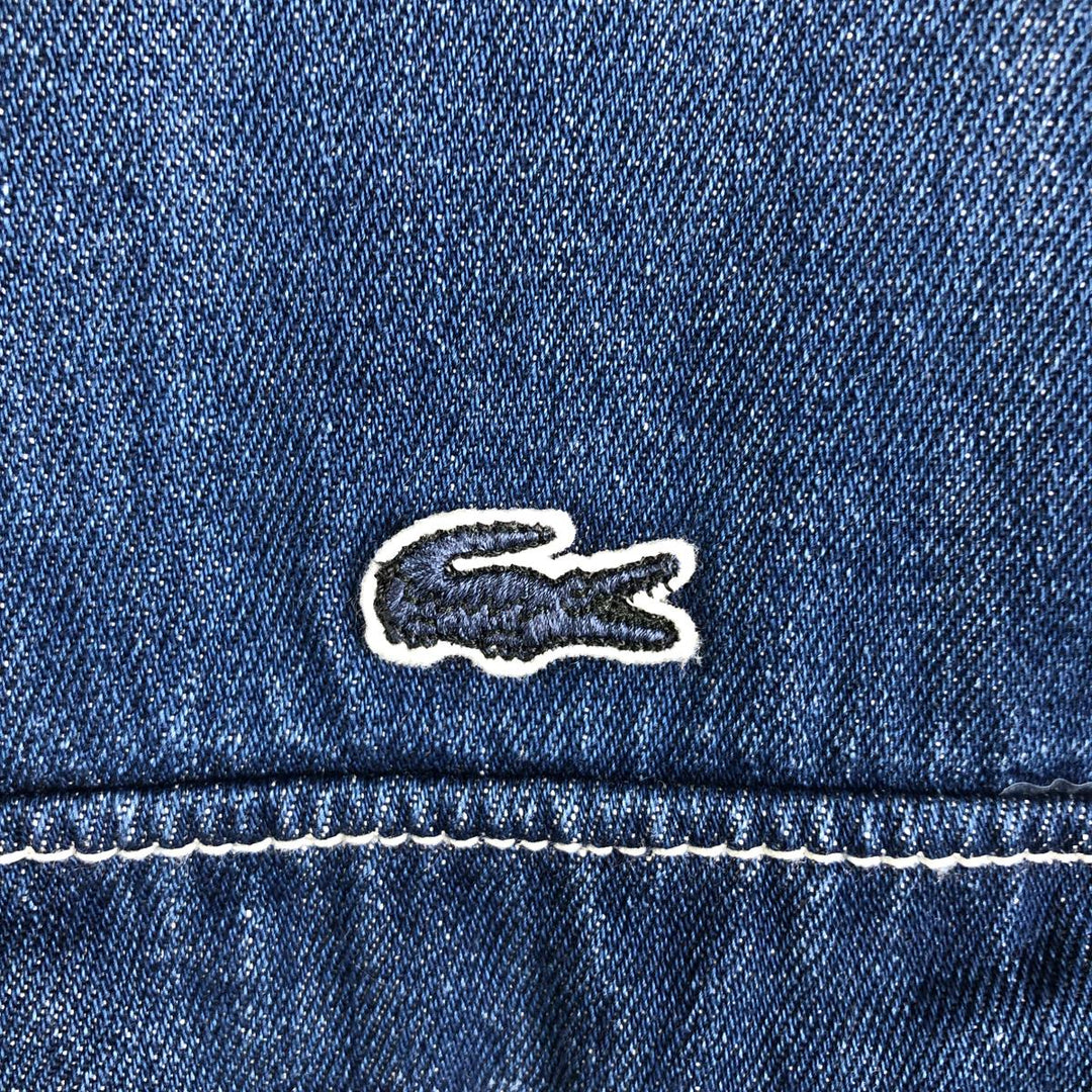 Lacoste long-sleeved denim shirt, women's size L (approx.) cotton blue type Vintage Second Hand