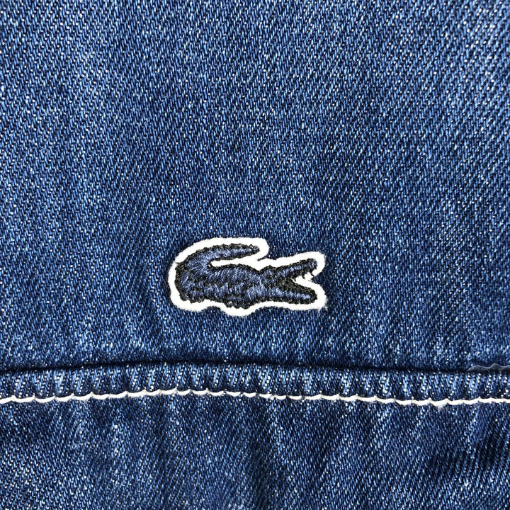 Lacoste long-sleeved denim shirt, women's size L (approx.) cotton blue type Vintage Second Hand