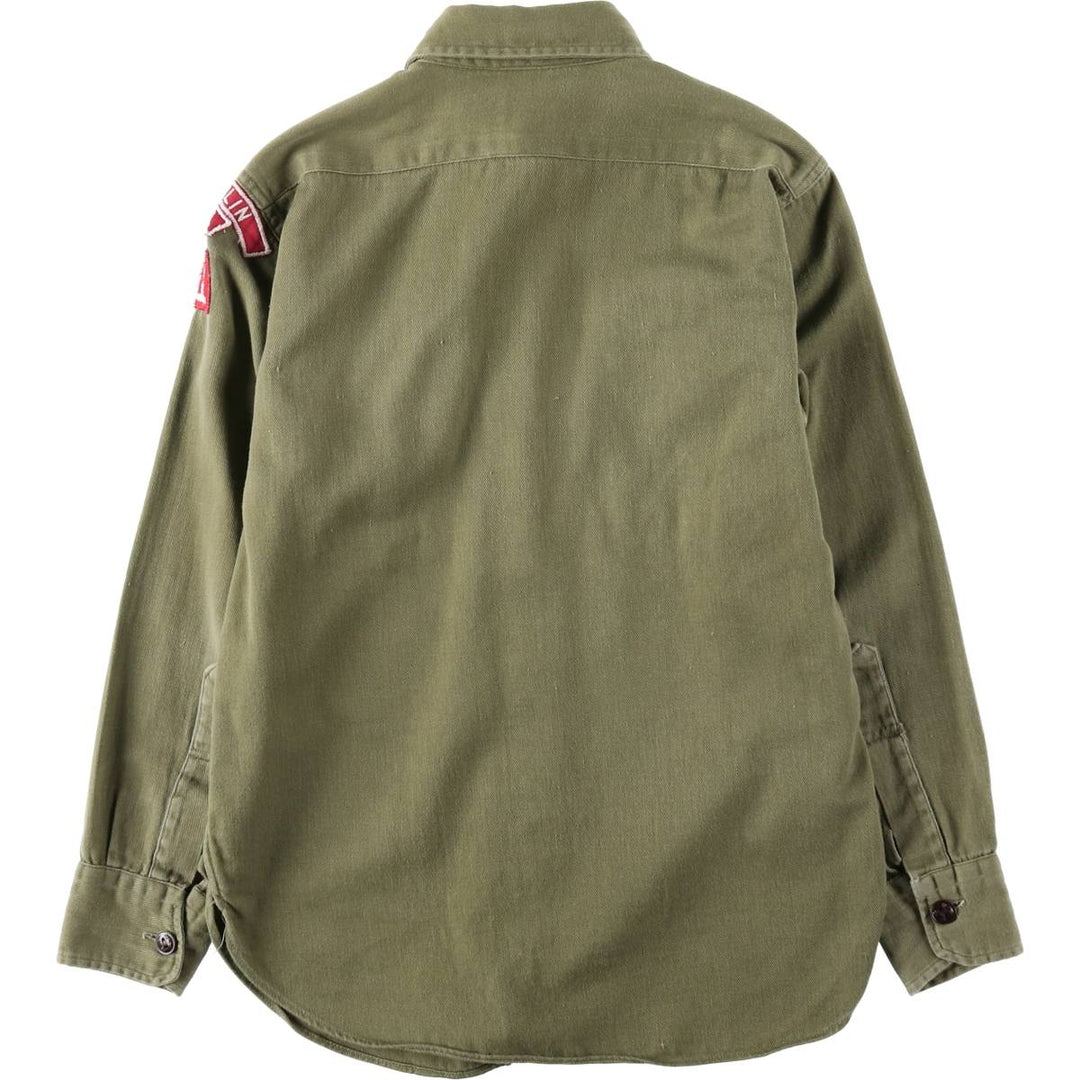 1960'S Boy Scouts of America Long-Sleeve Boy Scout Shirt, Women's Size S (Equivalent), Vintage unclear Khaki type Vintage Second Hand