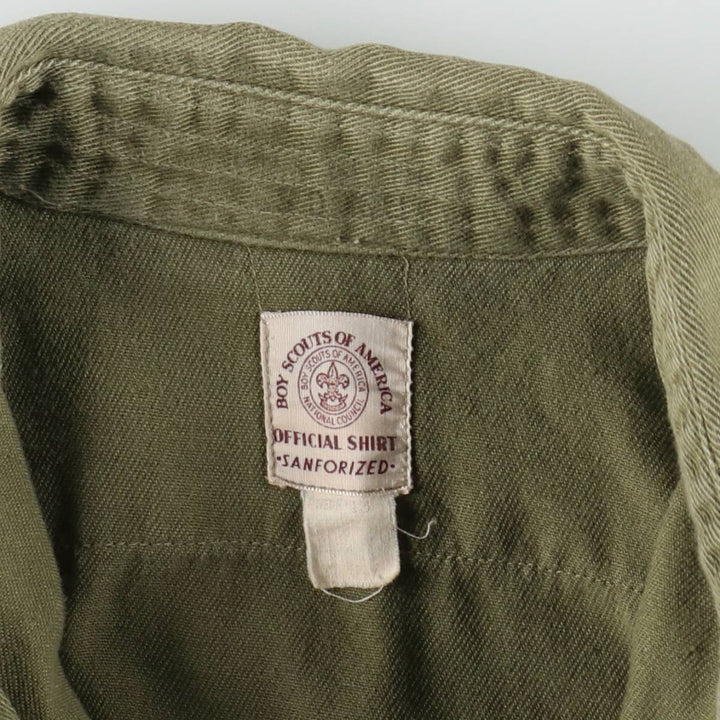 1960'S Boy Scouts of America Long-Sleeve Boy Scout Shirt, Women's Size S (Equivalent), Vintage unclear Khaki type Vintage Second Hand
