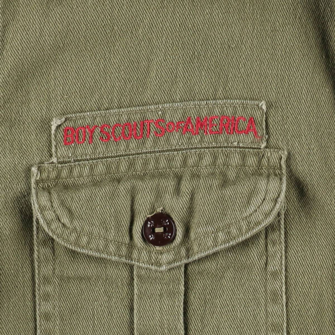 1960'S Boy Scouts of America Long-Sleeve Boy Scout Shirt, Women's Size S (Equivalent), Vintage unclear Khaki type Vintage Second Hand