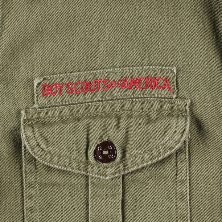 1960'S Boy Scouts of America Long-Sleeve Boy Scout Shirt, Women's Size S (Equivalent), Vintage unclear Khaki type Vintage Second Hand
