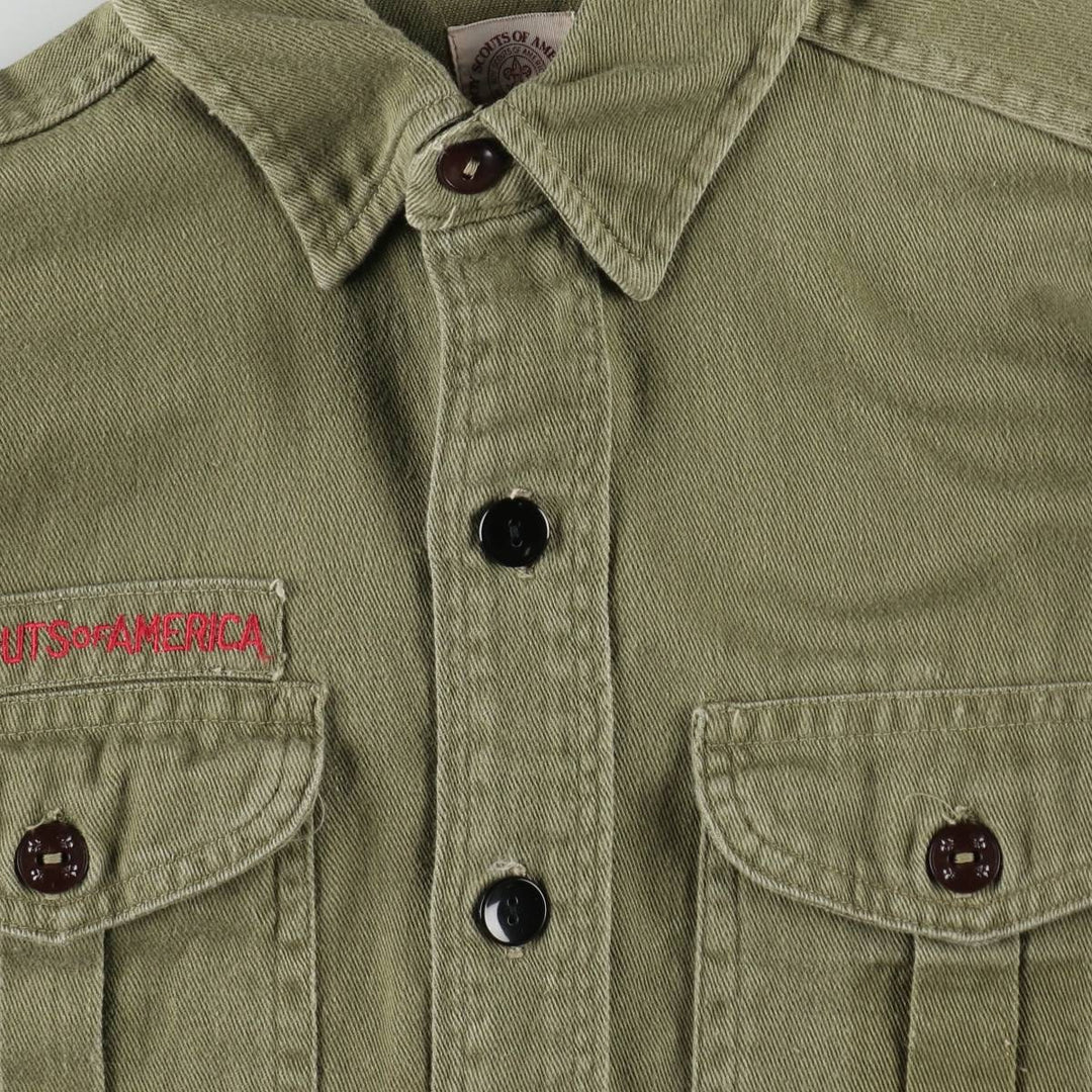 1960'S Boy Scouts of America Long-Sleeve Boy Scout Shirt, Women's Size S (Equivalent), Vintage unclear Khaki type Vintage Second Hand