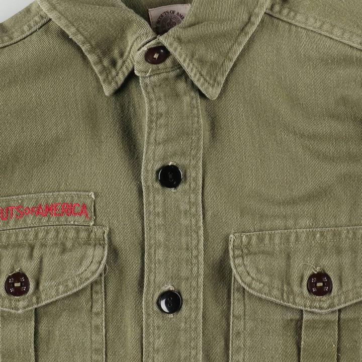 1960'S Boy Scouts of America Long-Sleeve Boy Scout Shirt, Women's Size S (Equivalent), Vintage unclear Khaki type Vintage Second Hand