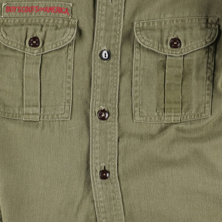 1960'S Boy Scouts of America Long-Sleeve Boy Scout Shirt, Women's Size S (Equivalent), Vintage unclear Khaki type Vintage Second Hand