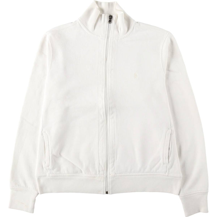 Ralph Lauren RALPH LAUREN SPORT Full-Zip Sweatshirt, Women's Size XL (approx.) cotton pale white type Vintage Second Hand
