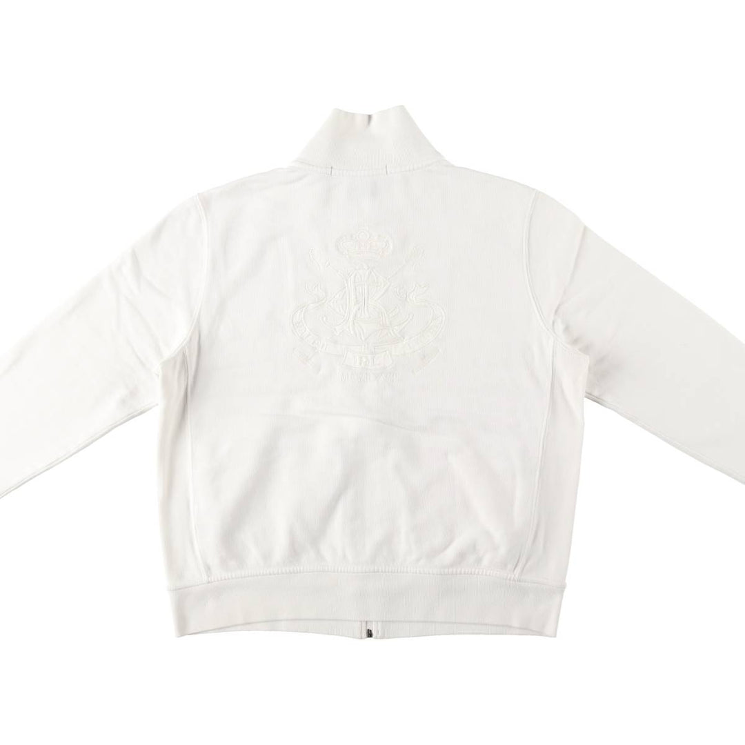 Ralph Lauren RALPH LAUREN SPORT Full-Zip Sweatshirt, Women's Size XL (approx.) cotton pale white type Vintage Second Hand