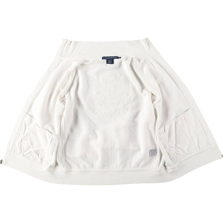 Ralph Lauren RALPH LAUREN SPORT Full-Zip Sweatshirt, Women's Size XL (approx.) cotton pale white type Vintage Second Hand