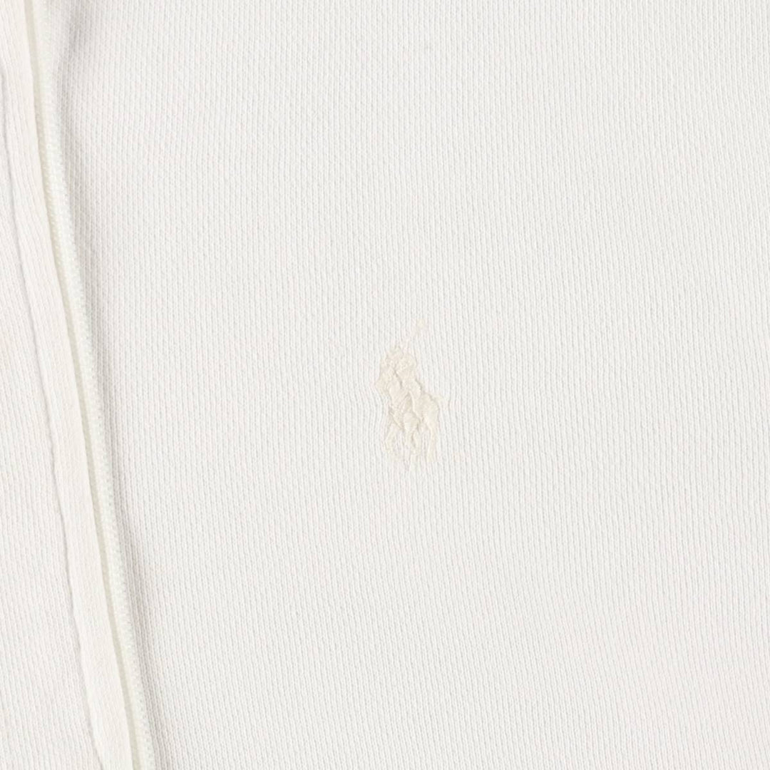 Ralph Lauren RALPH LAUREN SPORT Full-Zip Sweatshirt, Women's Size XL (approx.) cotton pale white type Vintage Second Hand