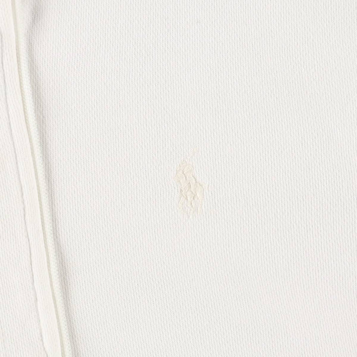 Ralph Lauren RALPH LAUREN SPORT Full-Zip Sweatshirt, Women's Size XL (approx.) cotton pale white type Vintage Second Hand