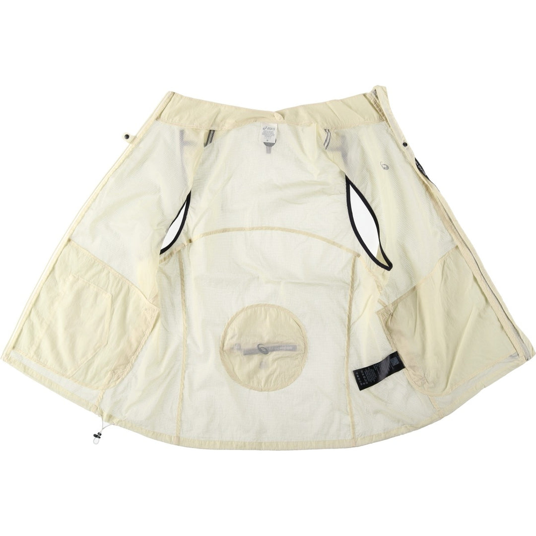Asics Ripstop Nylon Vest, Women's Size L (approx.) Nylon Beige type Vintage Second Hand