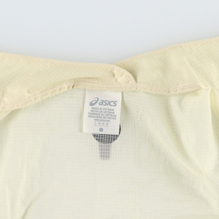 Asics Ripstop Nylon Vest, Women's Size L (approx.) Nylon Beige type Vintage Second Hand