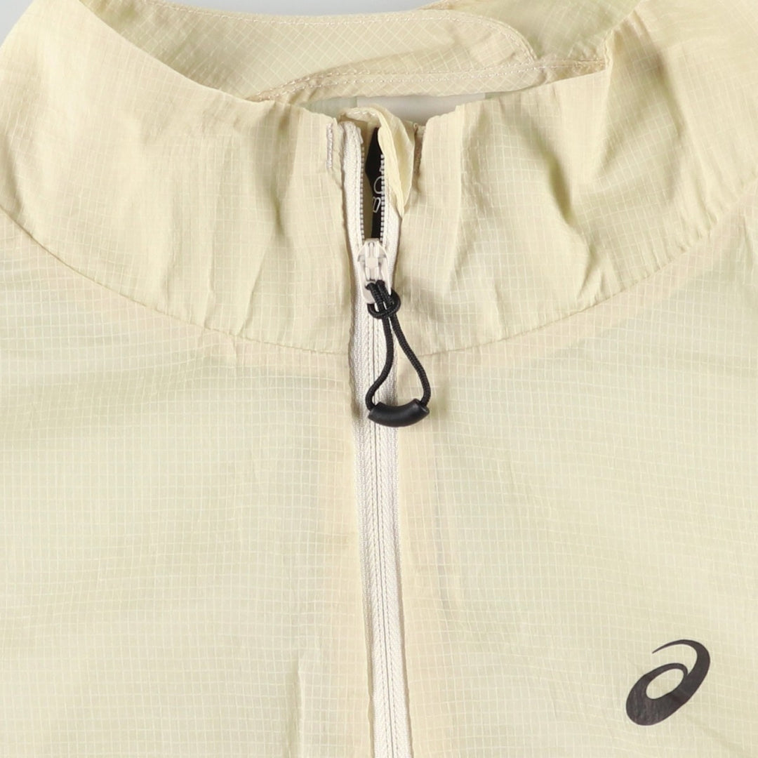 Asics Ripstop Nylon Vest, Women's Size L (approx.) Nylon Beige type Vintage Second Hand