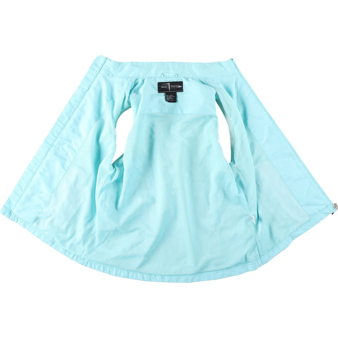 PAGE AND TUTTLE Warm-up Vest, Women's Size L (approx.) polyester Blue type light blue Vintage Second Hand