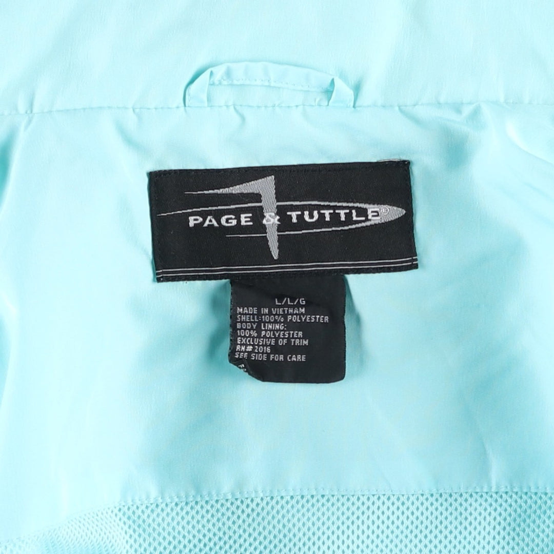 PAGE AND TUTTLE Warm-up Vest, Women's Size L (approx.) polyester Blue type light blue Vintage Second Hand