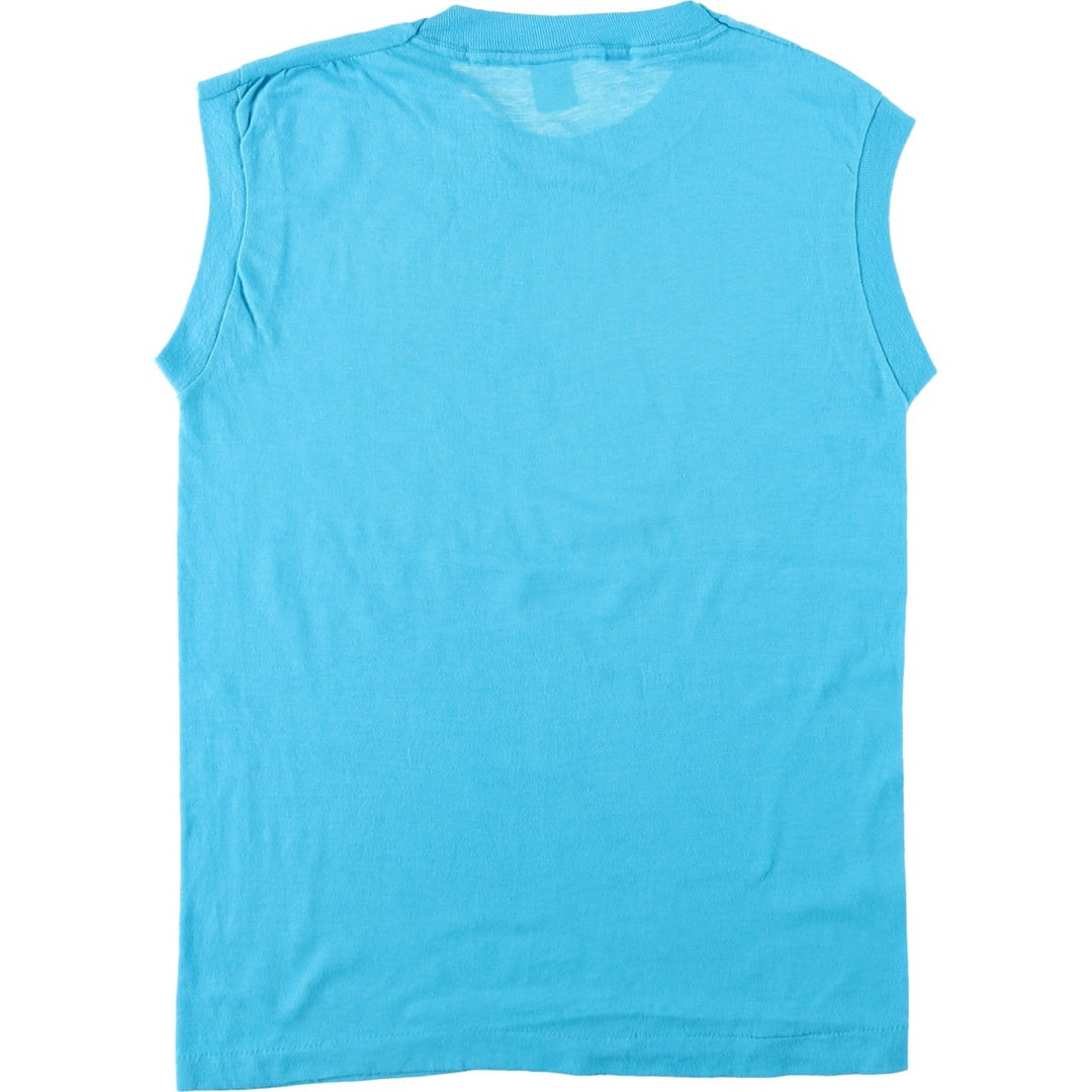 80'S SCREEN STARS Tank Top Made in USA Women's S Vintage cotton Blue type light blue Vintage Second Hand