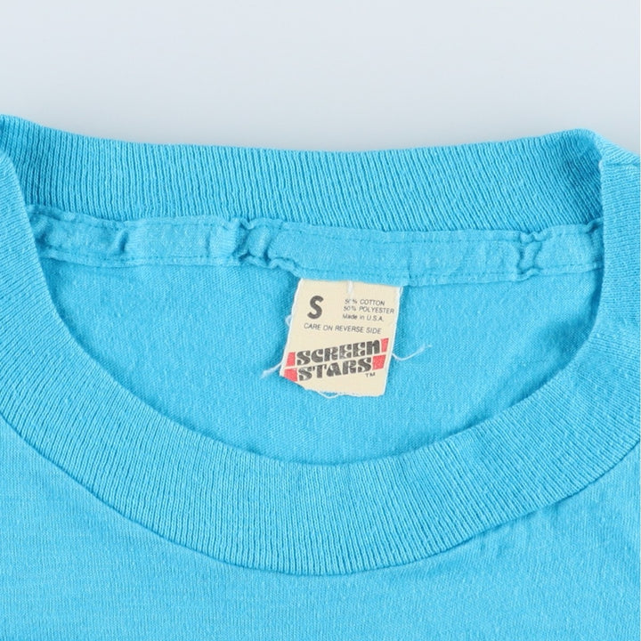 80'S SCREEN STARS Tank Top Made in USA Women's S Vintage cotton Blue type light blue Vintage Second Hand