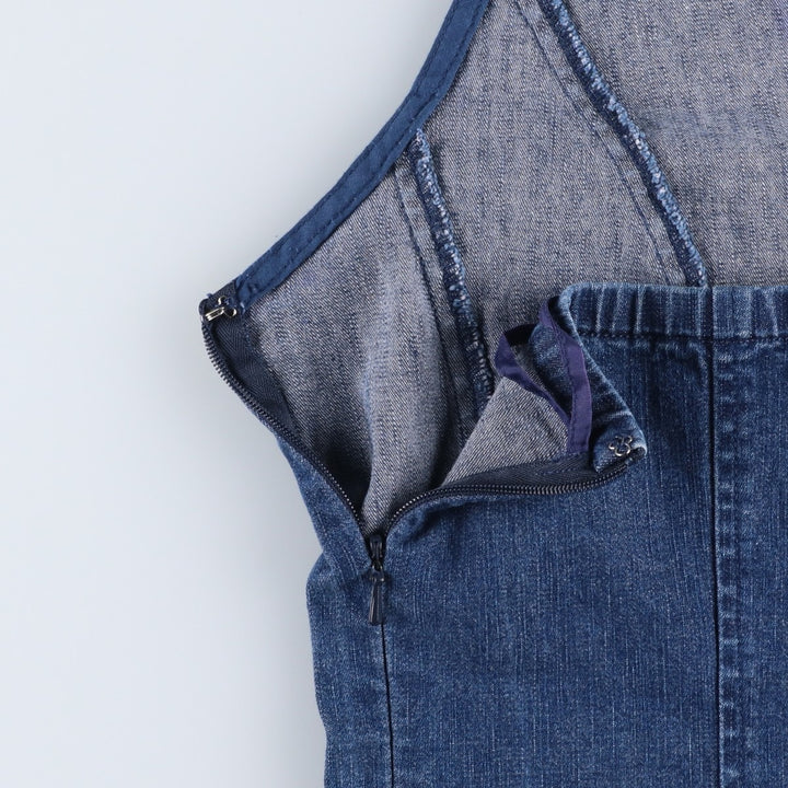 HAROLD'S Denim Frill Halter Neck Top (Women's Size L) cotton blue type Vintage Second Hand