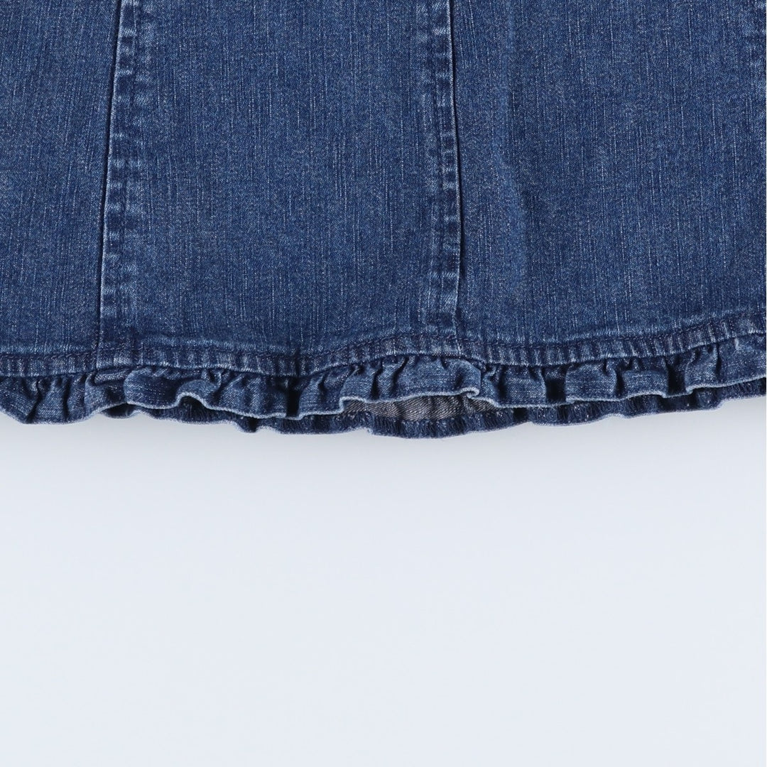 HAROLD'S Denim Frill Halter Neck Top (Women's Size L) cotton blue type Vintage Second Hand