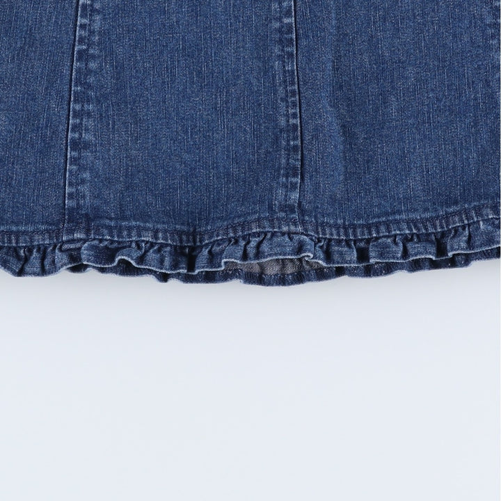 HAROLD'S Denim Frill Halter Neck Top (Women's Size L) cotton blue type Vintage Second Hand
