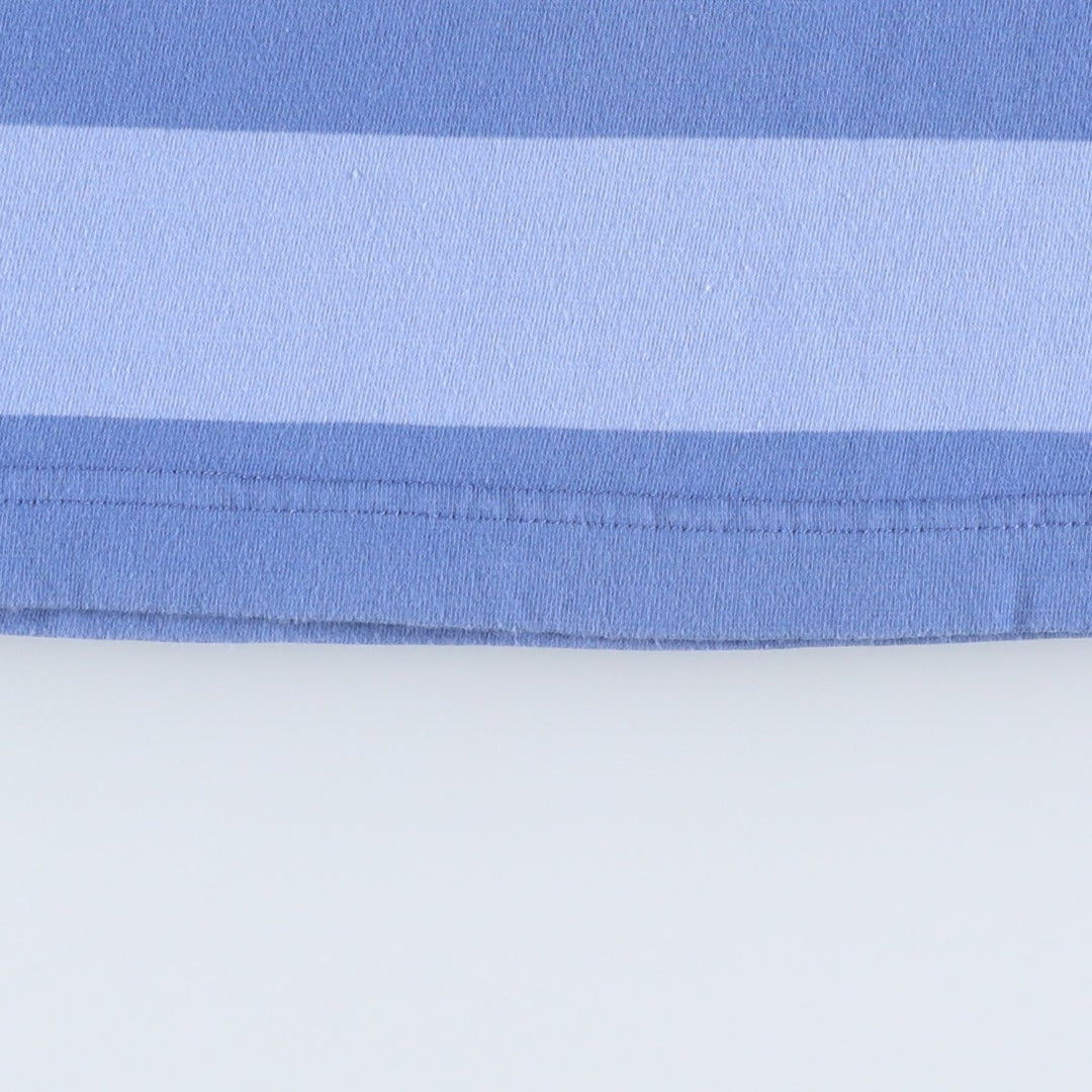 2000'S Adidas striped pattern cropped halter neck top, women's size XL equivalent. cotton blue type Vintage Second Hand