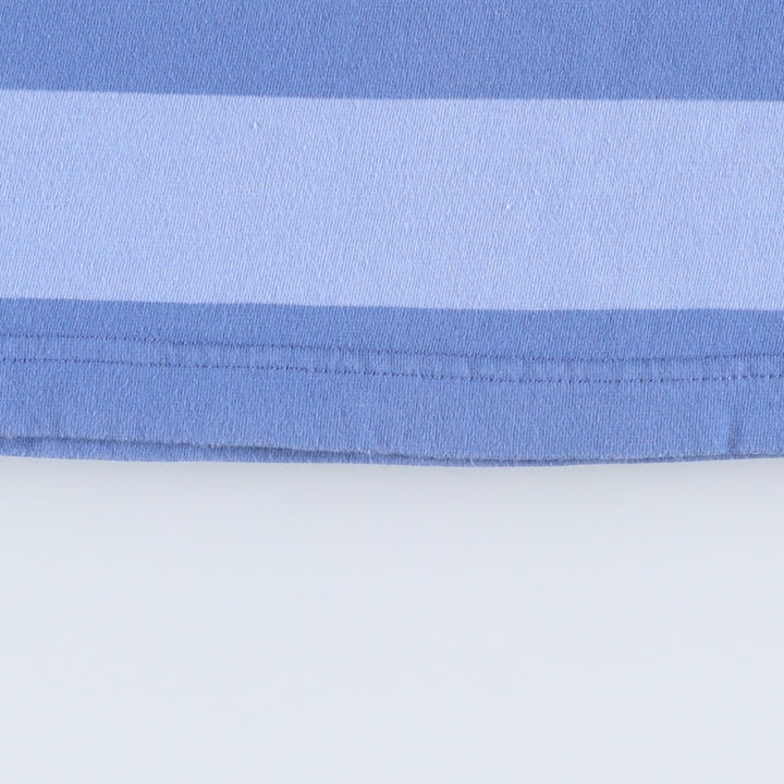 2000'S Adidas striped pattern cropped halter neck top, women's size XL equivalent. cotton blue type Vintage Second Hand