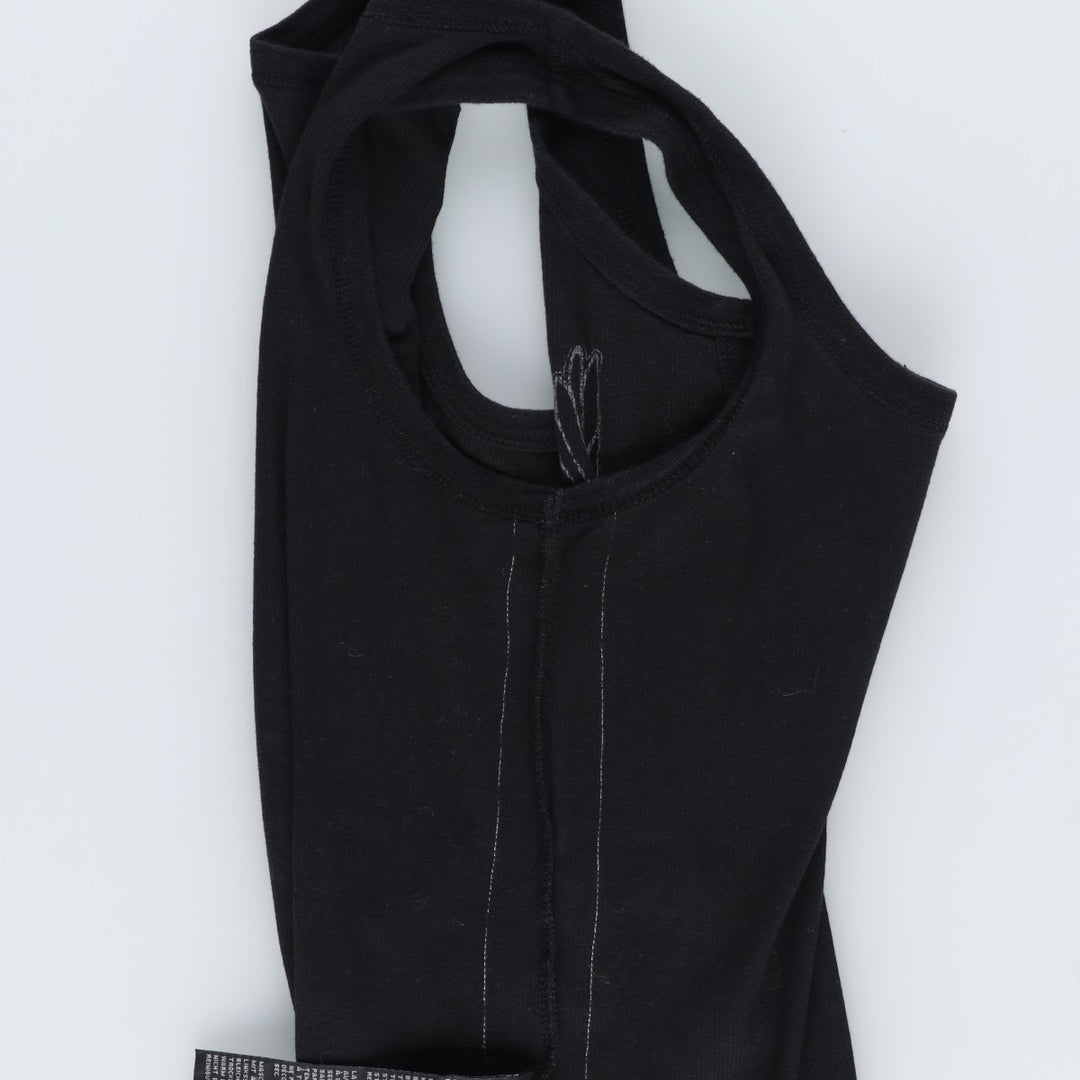 Harley-Davidson Eagle Pattern Slit Neck Motorcycle Tank Top (Women's Size M) cotton black type Vintage Second Hand