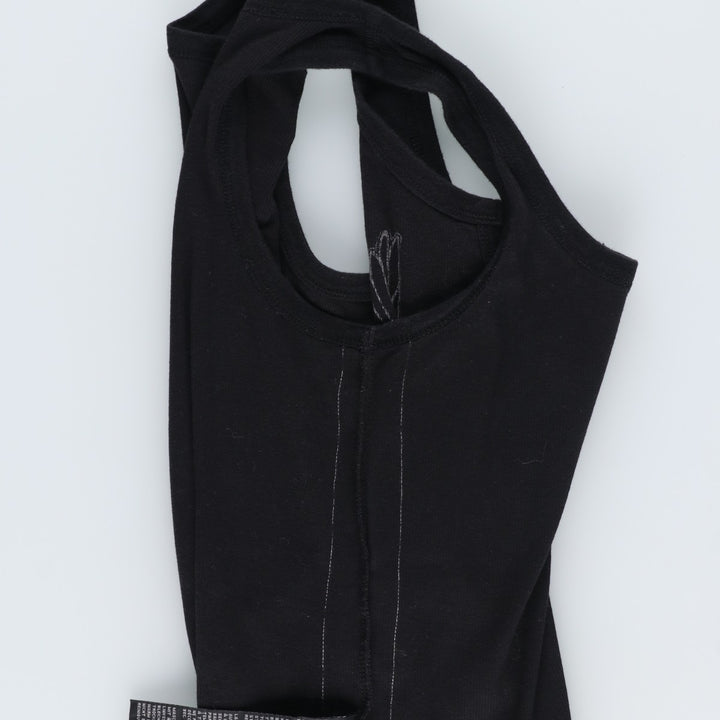 Harley-Davidson Eagle Pattern Slit Neck Motorcycle Tank Top (Women's Size M) cotton black type Vintage Second Hand