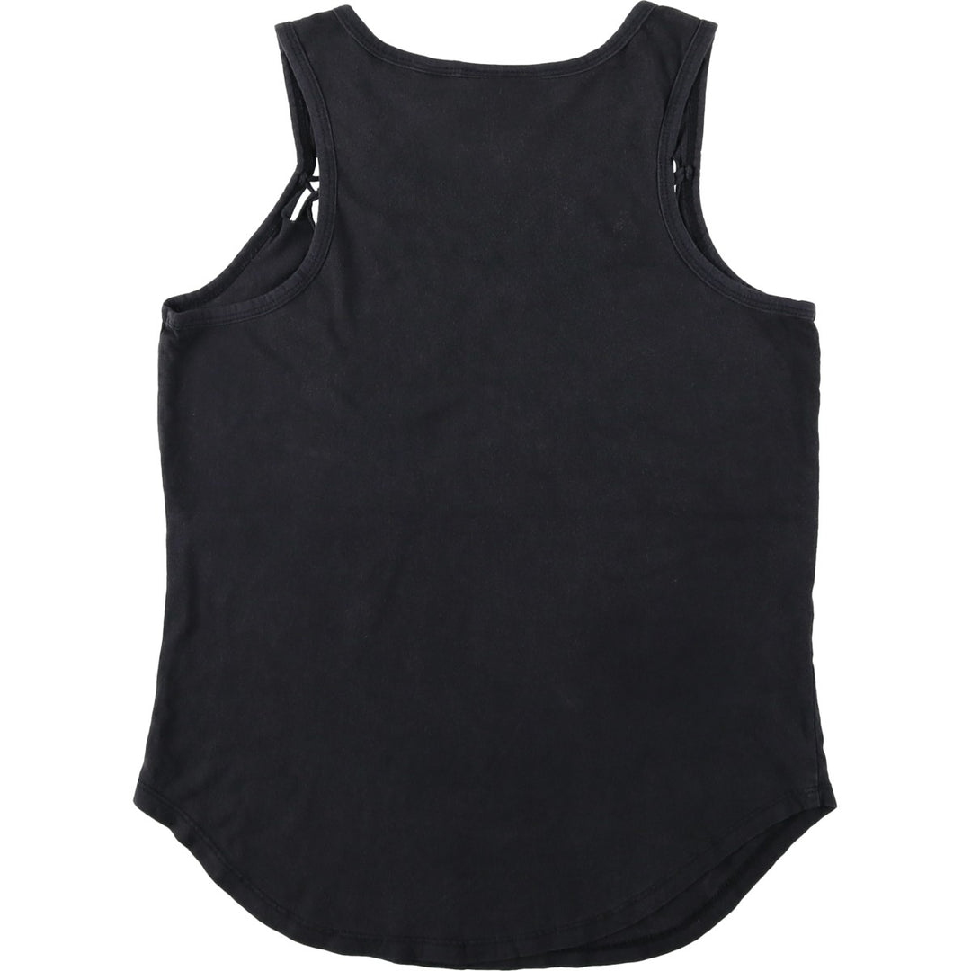Harley-Davidson Studded Braided Motorcycle Tank Top (Women's Size S) unclear black type Vintage Second Hand