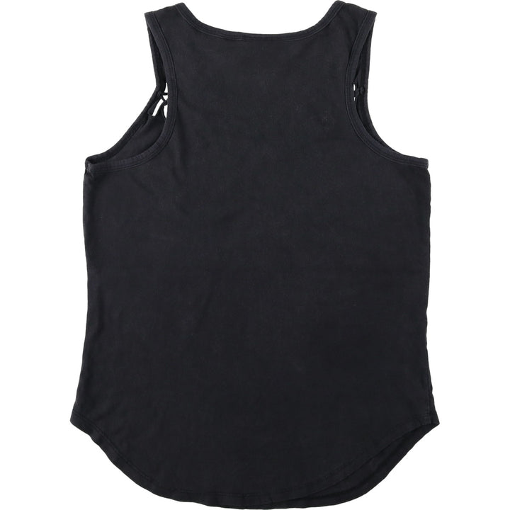 Harley-Davidson Studded Braided Motorcycle Tank Top (Women's Size S) unclear black type Vintage Second Hand