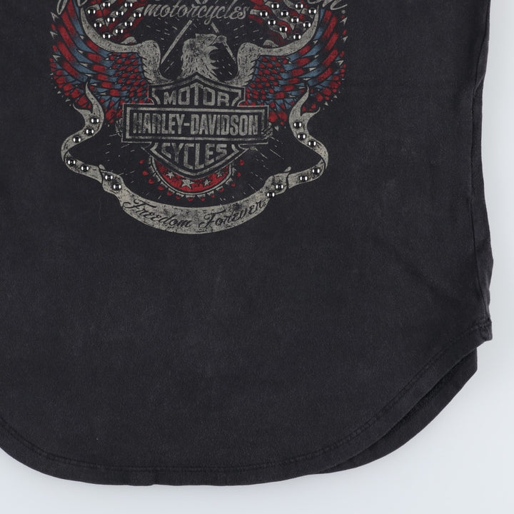 Harley-Davidson Studded Braided Motorcycle Tank Top (Women's Size S) unclear black type Vintage Second Hand