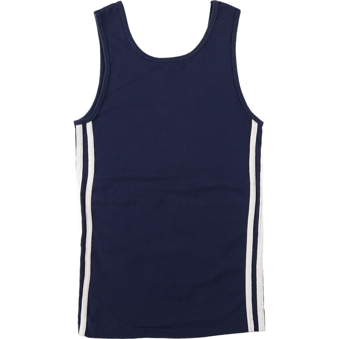 70'S Champion Bar Tag College Notre Dame University Tank Top, Women's Size S (Equivalent), Vintage polyester navy blue type Vintage Second Hand