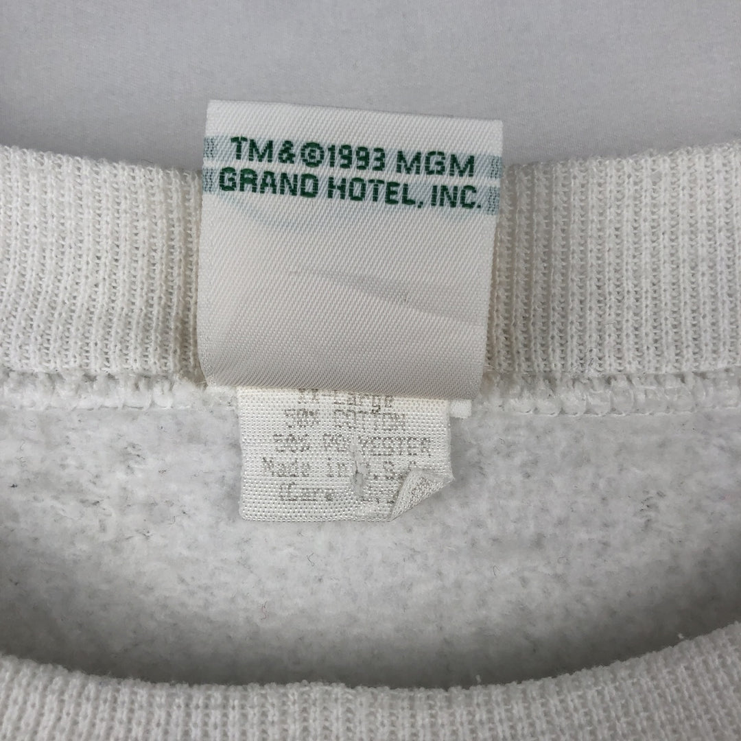 90'S MGM GRAND Betty Boop Character Sweatshirt, Made in USA, Women's XXL equivalent, Vintage cotton white type Vintage Second Hand