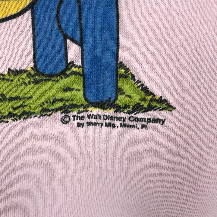 90'S Screen Stars Mickey Mouse & Minnie Mouse Character Sweatshirt (Women's Size L) cotton pink type Vintage Second Hand
