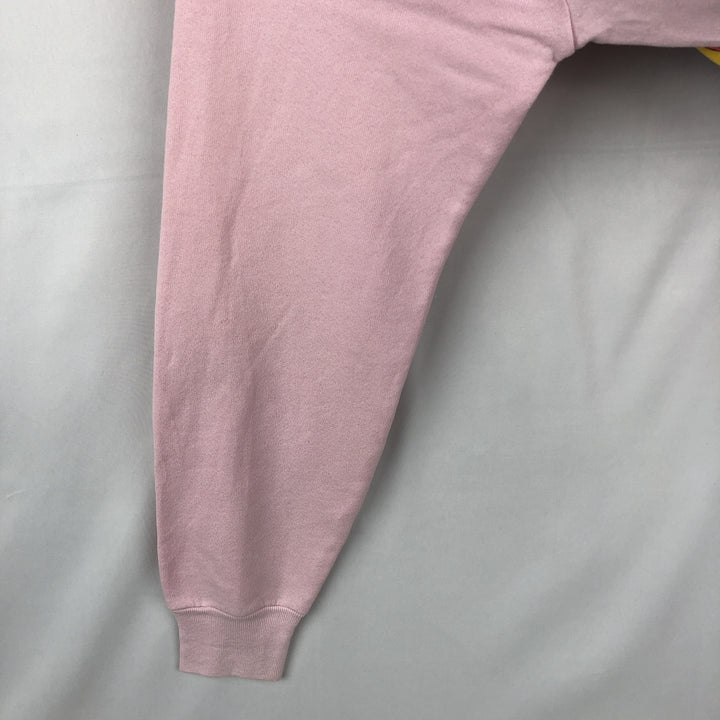 90'S Screen Stars Mickey Mouse & Minnie Mouse Character Sweatshirt (Women's Size L) cotton pink type Vintage Second Hand