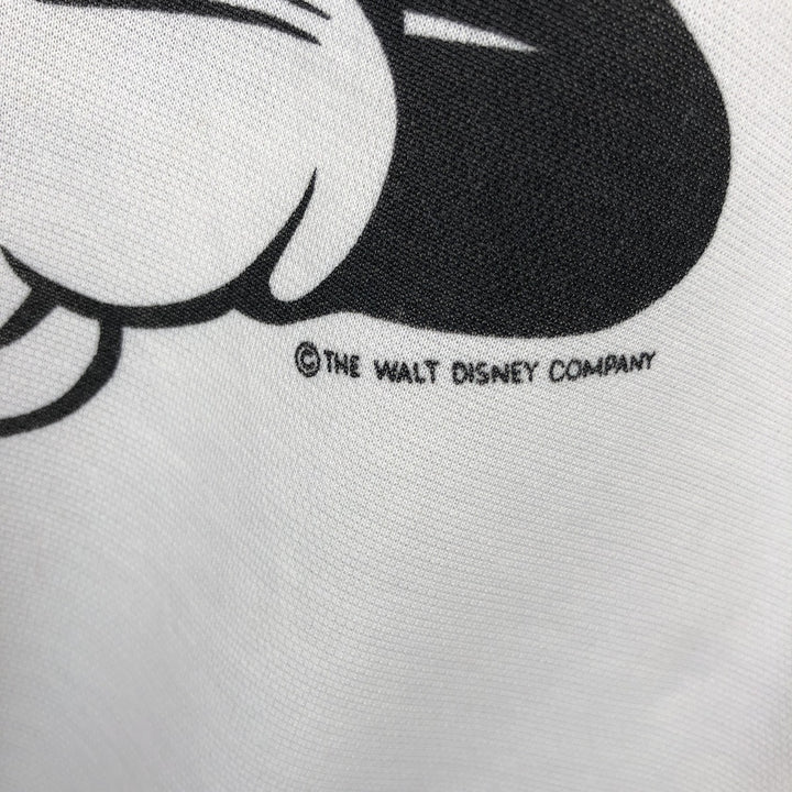 MICKEY MOUSE Large Print Character Sweatshirt (Women's Size XL) unclear white type Vintage Second Hand