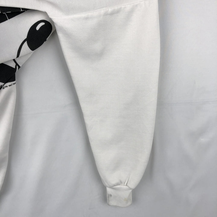MICKEY MOUSE Large Print Character Sweatshirt (Women's Size XL) unclear white type Vintage Second Hand