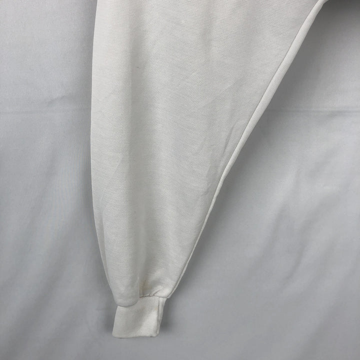 MICKEY MOUSE Large Print Character Sweatshirt (Women's Size XL) unclear white type Vintage Second Hand