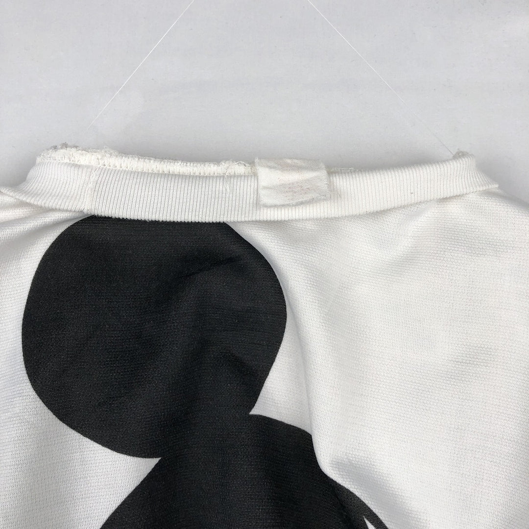 MICKEY MOUSE Large Print Character Sweatshirt (Women's Size XL) unclear white type Vintage Second Hand