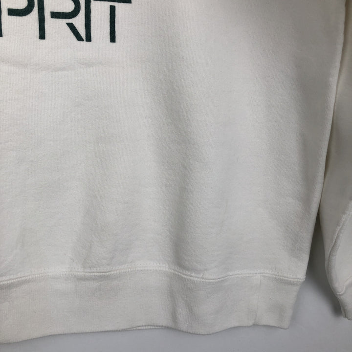 ~90'S Esprit floral sunflower pattern printed sweatshirt, women's size L equivalent, vintage. unclear white type Vintage Second Hand