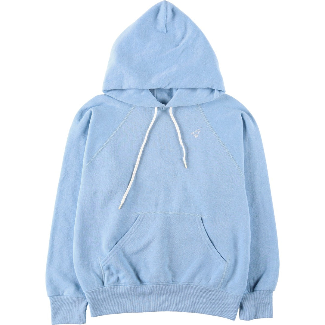 1980'S Wrangler sweatshirt pullover hoodie, made in USA, women's size M equivalent, vintage. polyester Blue type light blue Vintage Second Hand