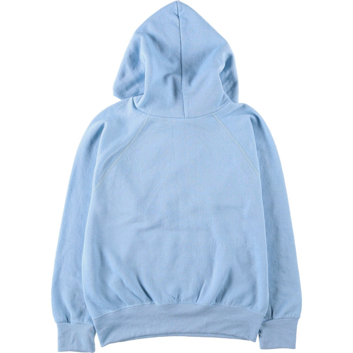 1980'S Wrangler sweatshirt pullover hoodie, made in USA, women's size M equivalent, vintage. polyester Blue type light blue Vintage Second Hand